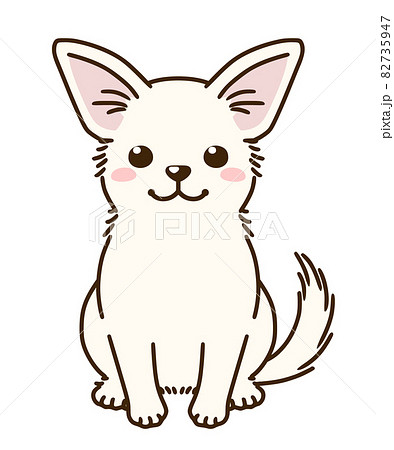 ベクター 犬 チワワ お座りのイラスト素材
