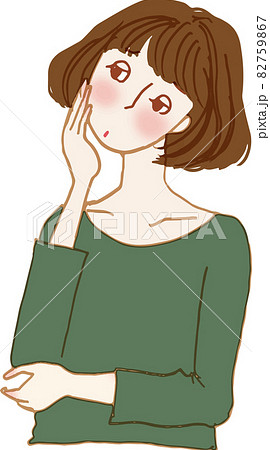 アンニュイ イラストのイラスト素材