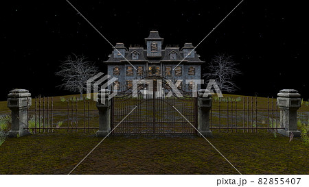 洋館 建物 イラスト 屋敷のイラスト素材