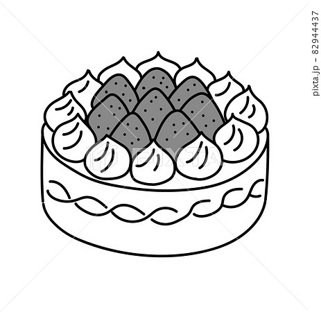 ホールケーキのイラスト素材