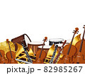 オーケストラの楽器配置のイラストのイラスト素材
