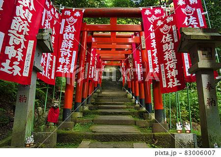 鎌倉 神社 稲荷 佐助稲荷神社の写真素材