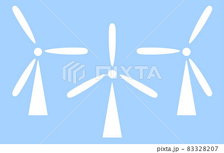 洋上風力発電のイラスト素材