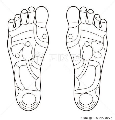足裏リフレクソロジーのイラスト素材