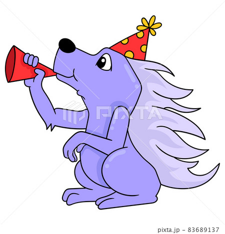 ラッパを吹く トランペットの写真素材