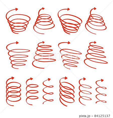 ベクター 螺旋 矢印 記号のイラスト素材