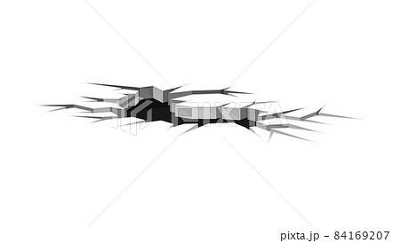 ヒビ割れ 砕ける イラスト デザイン ひびのイラスト素材