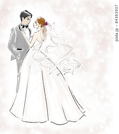 花嫁 女性 綺麗 おしゃれのイラスト素材