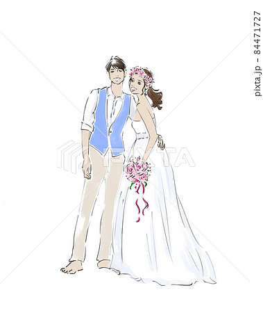 花嫁 女性 綺麗 おしゃれのイラスト素材