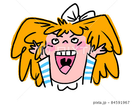 変顔のイラスト素材