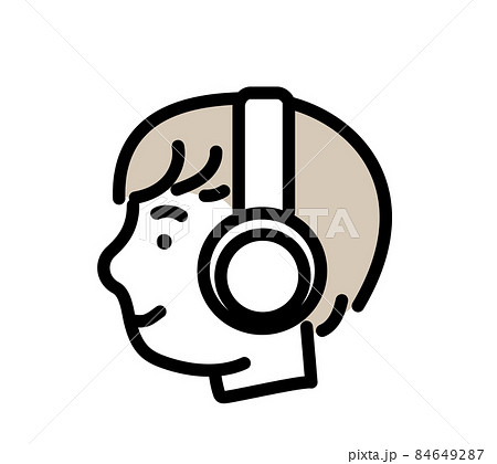 ヘッドホンのイラスト素材