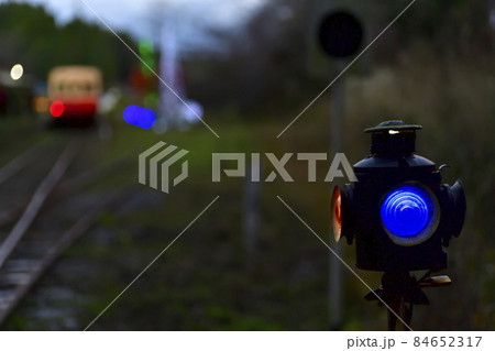 鉄道 ポイント 転轍機 標識の写真素材 - PIXTA
