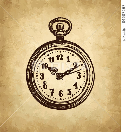 腕時計 時計 挿絵 水彩の写真素材