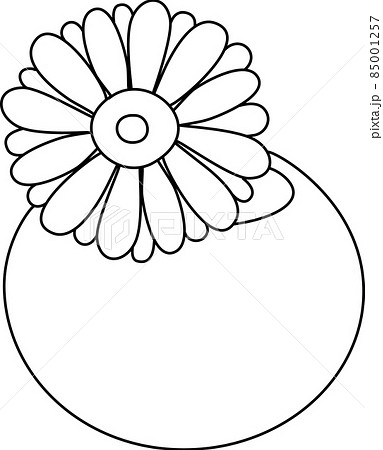 花 モノクロ 白黒 ガーベラのイラスト素材 花 モノクロ 白黒 ガーベラのイラスト素材