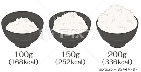 ご飯少なめのイラスト素材