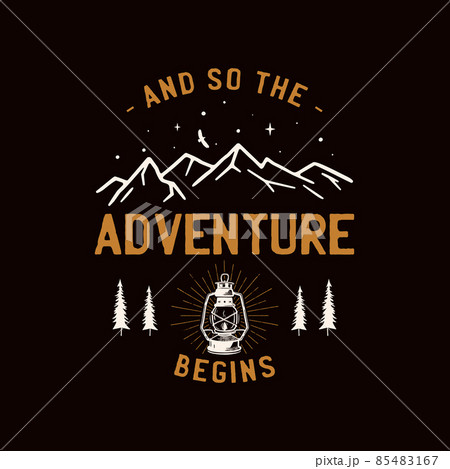 Vintage camp patches logos, mountain badges - Stock Illustration  [65444562] - PIXTA