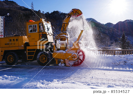 除雪車の写真素材