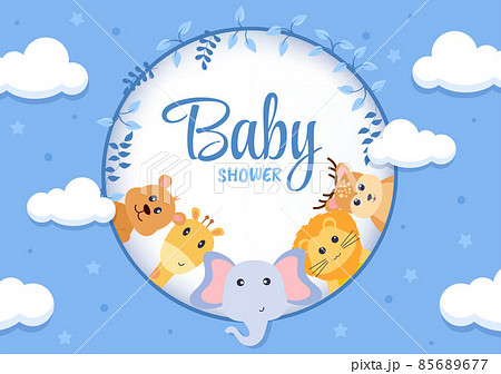 ベビー 赤ちゃん 赤ん坊 ベビーシャワーのイラスト素材