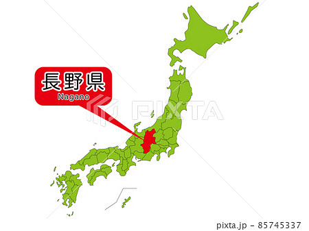 長野県 長野 マップ 地図のイラスト素材 長野県 長野 マップ 地図のイラスト素材