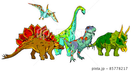 恐竜時代のイラスト素材
