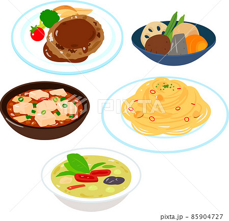ハンバーグのイラスト素材集 ピクスタ