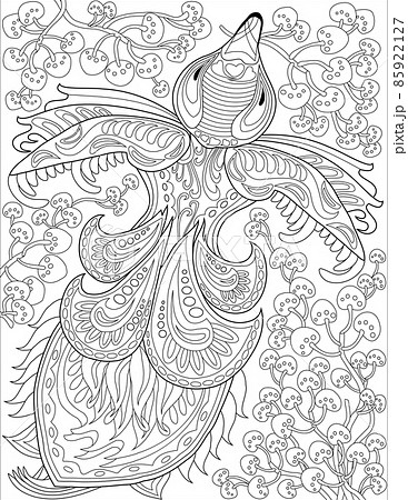 花 白黒 一輪のイラスト素材