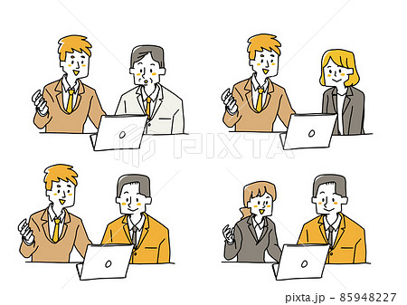 パソコン入力のイラスト素材