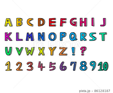 アルファベット 立体文字 Pop Abcのイラスト素材