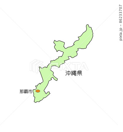 那覇市地図のイラスト素材