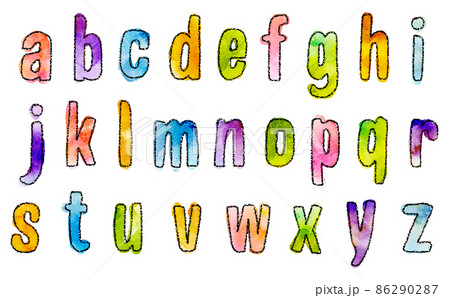 アルファベット 小文字 かわいい イラストのイラスト素材