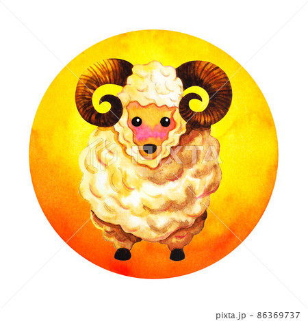 羊の角 角のイラスト素材