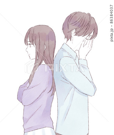 すれ違いのイラスト素材