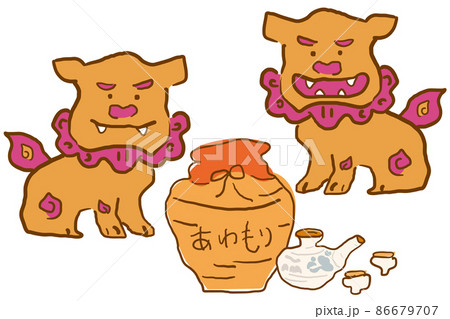 シーサーのイラスト素材集 ピクスタ