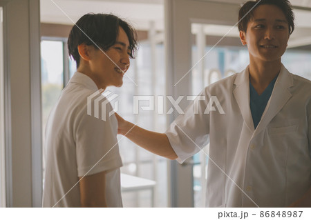 タッチングの写真素材