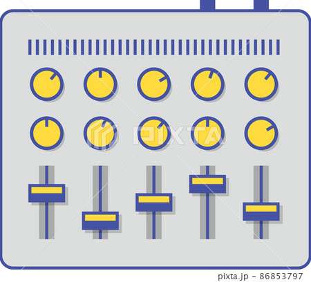 機材 放送 ミキサー 音響のイラスト素材