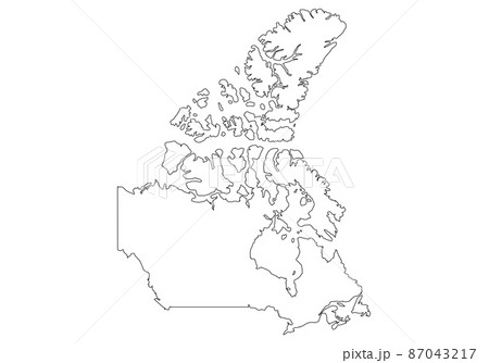 アメリカ 地図 白地図 ベクターのイラスト素材