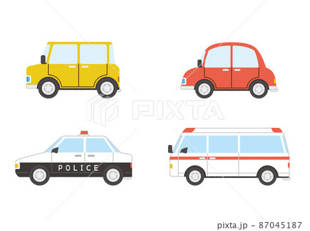 パトカー かわいいのイラスト素材