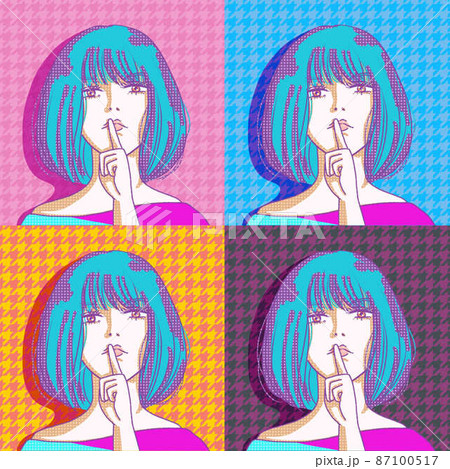 サブカル女子のイラスト素材