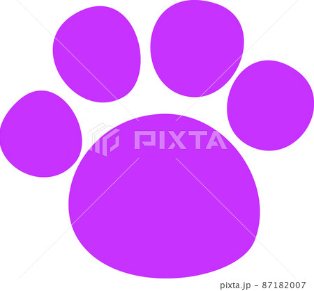 犬の足型のイラスト素材