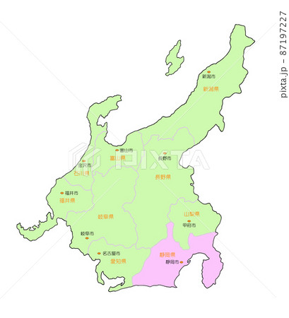 静岡 地図 浜名湖 静岡県のイラスト素材