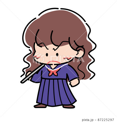 ツッパリのイラスト素材