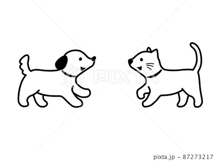 動物 猫 イラスト 横顔の写真素材 動物 猫 イラスト 横顔の写真素材