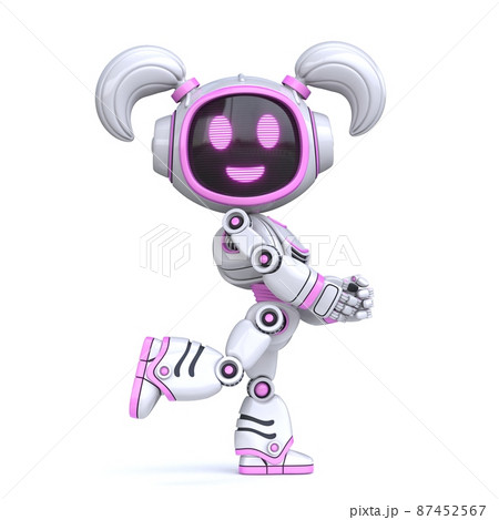 女の子 少女 ロボット 立体のイラスト素材 女の子 少女 ロボット 立体のイラスト素材