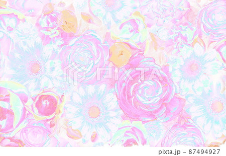 花 薔薇 色鉛筆画 リアルイラストのイラスト素材