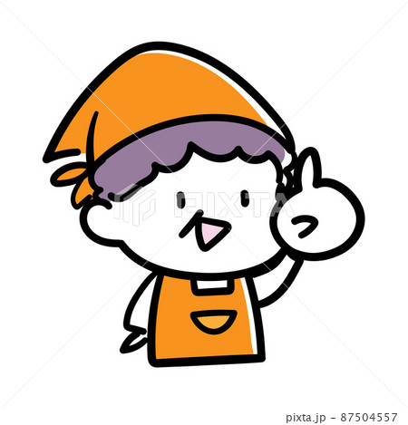 おばちゃん かわいいのイラスト素材