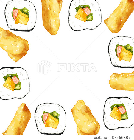巻き寿司のイラスト素材