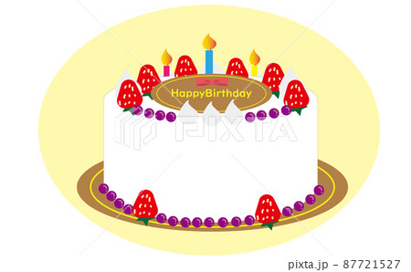 ケーキ ロウソク チョコケーキ おしゃれのイラスト素材 ケーキ ロウソク チョコケーキ おしゃれのイラスト素材