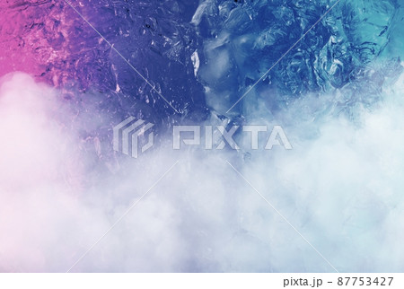 ミョウバン 立体 結晶 理科の写真素材