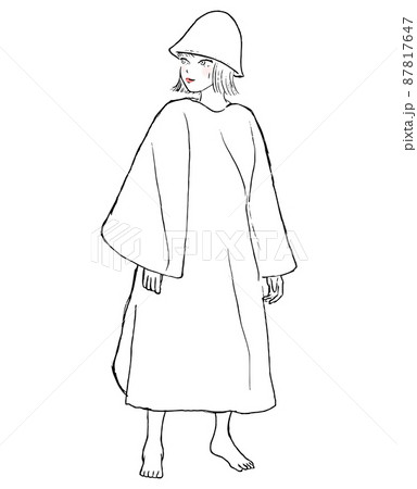 サウナハットのイラスト素材