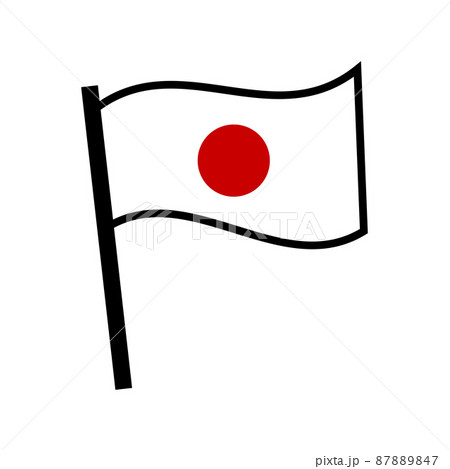 紅白旗のイラスト素材
